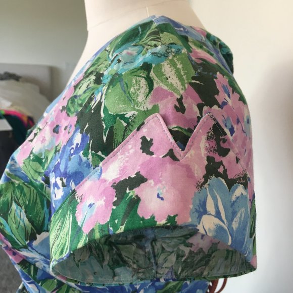 Floral Blue and Pink Dress - Picture 4 of 11